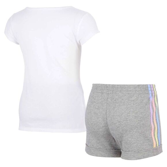 NEW! NWT ADIDAS Girls Kids 3 piece Activewear Set in Purple, Grey and White - Picture 6 of 8